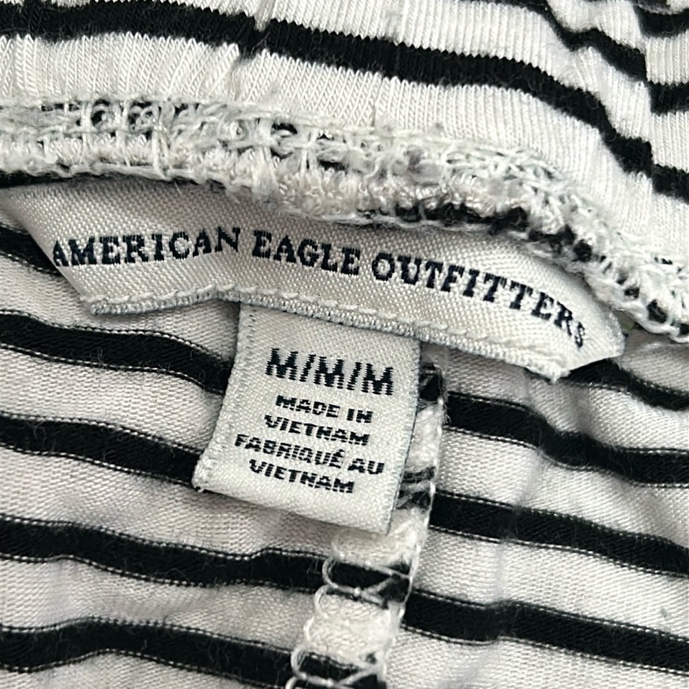 Medium American Eagle Striped Ruffle Stretchy Paj… - image 2